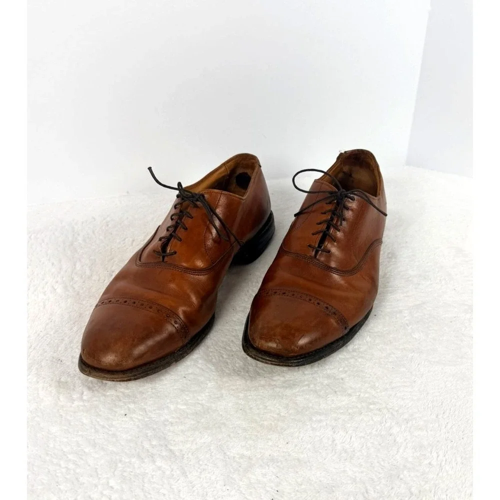 Allen Edmonds Byron Brown Cap Toe Oxford Dress Shoes Men's 10.5 D USA
